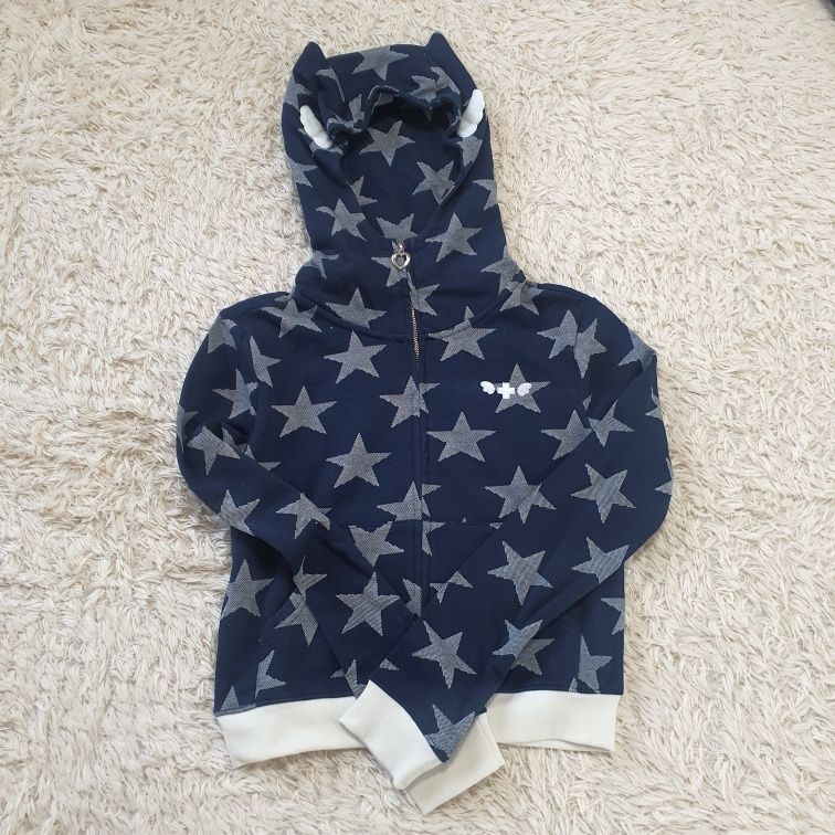 MUSINSA | CLUT STUDIO Star Angel Wings Zip-Up Hoodie Top - Navy