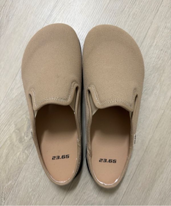 MUSINSA | 23.65 Polka3 S/S Suede Slippers - Deep Beige