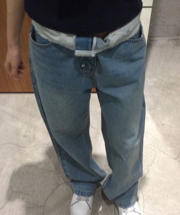 【PARTIMENTO】CUT-OFF WAIST DOT PRINTED JEANS デニムパンツ PARTIMENTO】CUT-OFF WAIST DOT PRINTED JEANS デニムパンツ