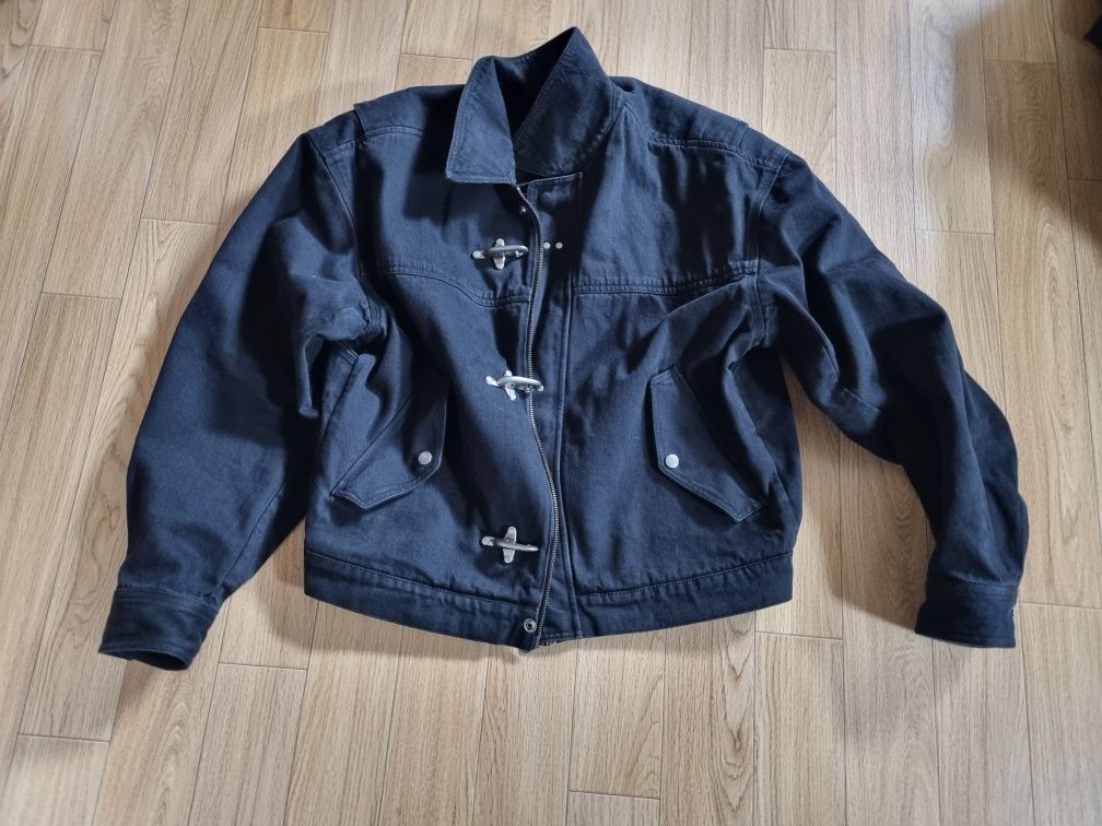 【COOR】人気/ジャケット ★ Fireman Crop Bomber Jacket ★ MUSINSA | COOR Fireman Crop Bomber Jacket (Washed Black)