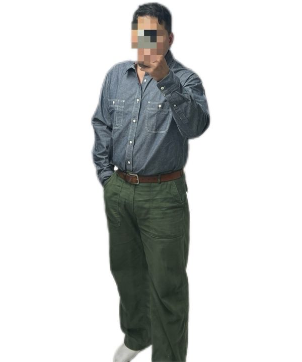 ★MUSINSA STANDARD★ Chambray work shirt light blue MMESH151 MUSINSA | MUSINSA STANDARD Chambray Work Shirt [Light Blue]