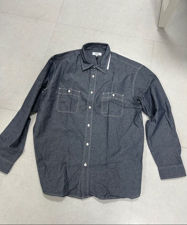★MUSINSA STANDARD★ Chambray work shirt blue MMESH151-BL MUSINSA | MUSINSA STANDARD Chambray Work Shirt [Blue]