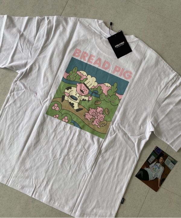 MUSINSA | CPGN STUDIO Bread Pig Short Sleeve T-Shirt Black