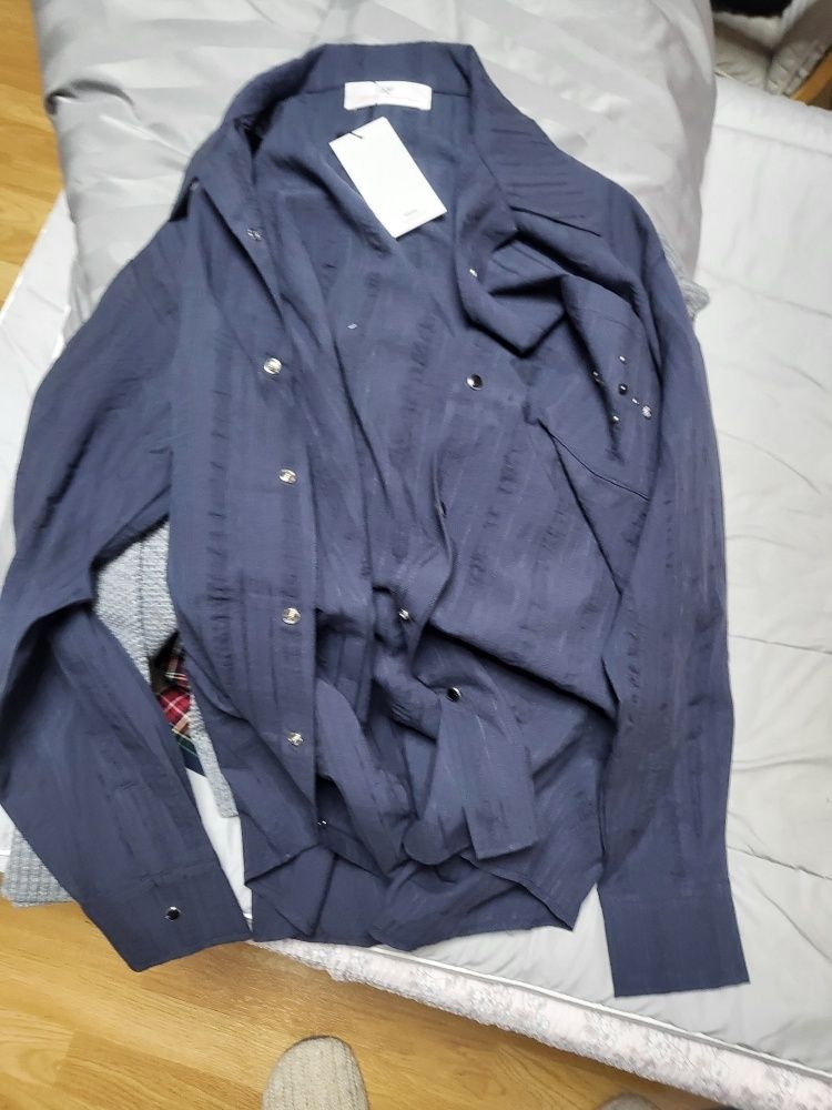 MUSINSA | RSSC RIVET WRINKLE STRIPE SHIRT - WHITE