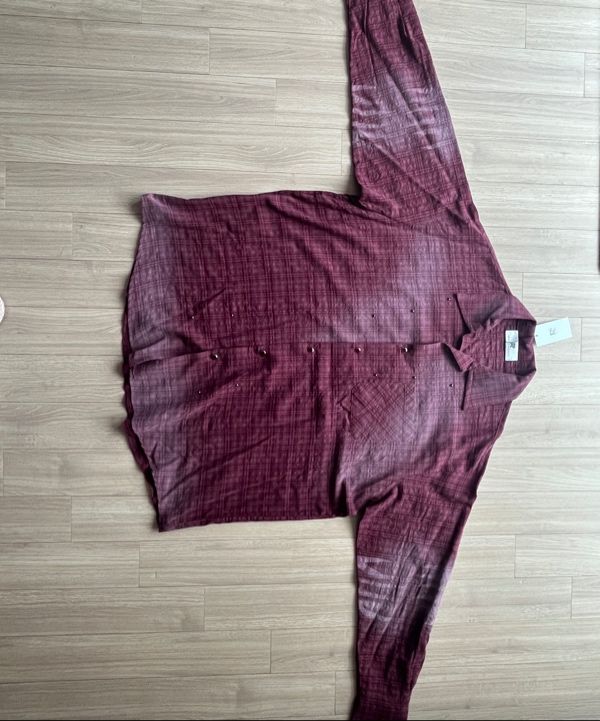 MUSINSA | RSSC STUD CAT WASHING CHECK SHIRT - ASH PURPLE