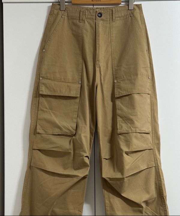 MUSINSA | SCALLYWAG Washed Fatigue Front Cargo Pants [Beige]