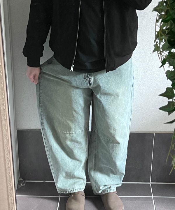 【KOOLOSET】Balloon Curved Stitch Denim KOOLOSET】Balloon Curved Stitch Denim