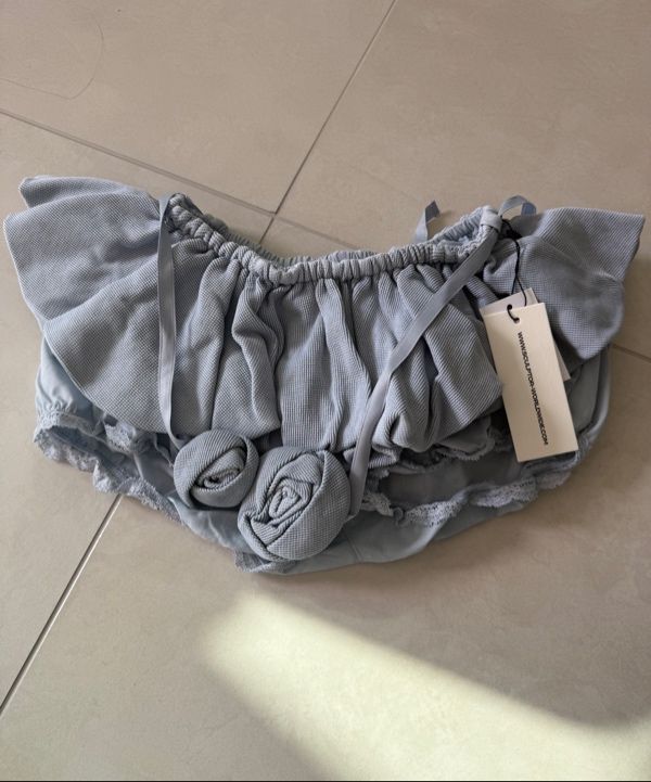 MUSINSA | SCULPTOR Washed Rose Bloomer Skort Dusty Sky