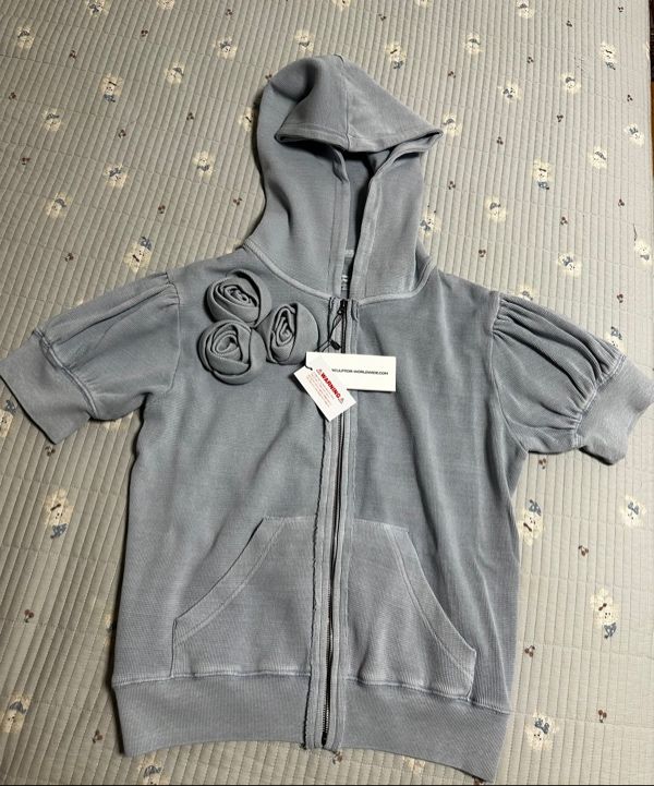 MUSINSA | SCULPTOR Washed Rose Hoodie Zip-Up Dusty Sky