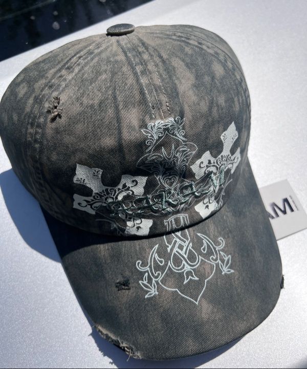 キャップ AAKAM CROS2 Washed Damage Ball Cap 5FT1664 MUSINSA | AAKAM CROS2 Washed Damage Ball Cap (Khaki)