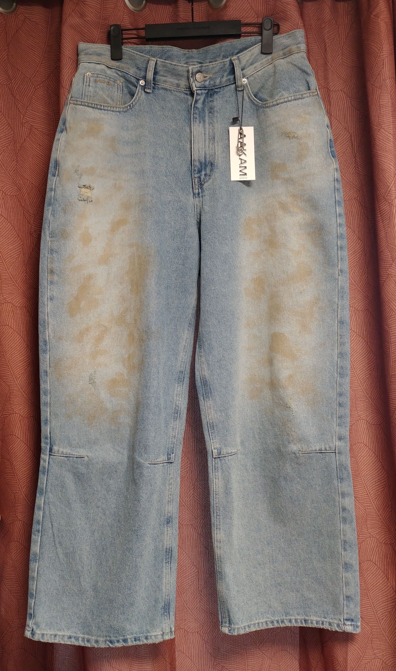 MUSINSA | AAKAM Dirty Washed Denim Pants (Blue)