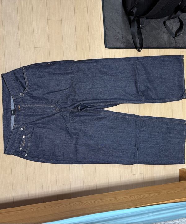 MUSINSA | AAKAM Snake Printed Denim Pants (Dark Blue)