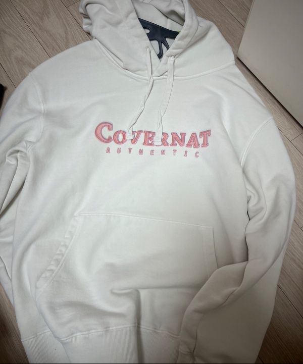 パーカー・フーディ COVERNAT Authentic Logo Dyed Hoodie Ivory MUSINSA | COVERNAT Authentic Logo Dyed Hoodie Ivory
