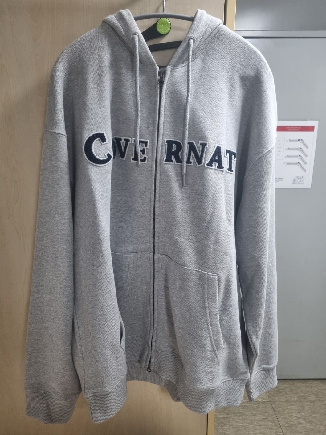 パーカー・フーディ COVERNAT Authentic Logo Hoodie Melange Gray MUSINSA | COVERNAT Authentic Logo Hoodie Melange Gray