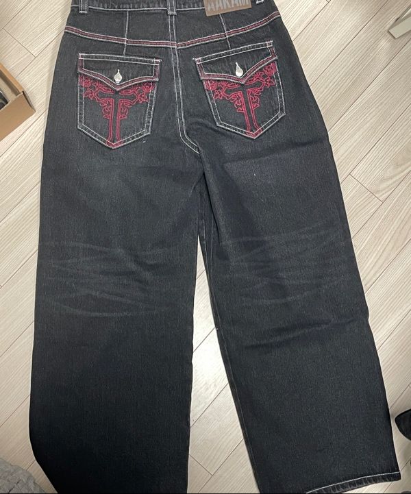 【AAKAM】CROS2 Washed Denim Pants ★男女兼用★追跡付 AAKAM】CROS2 Washed Denim Pants ☆男女兼用☆追跡付