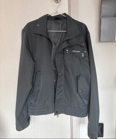 MUSINSA公式 | AAKAM High-Neck Button Jacket (Dark Gray)