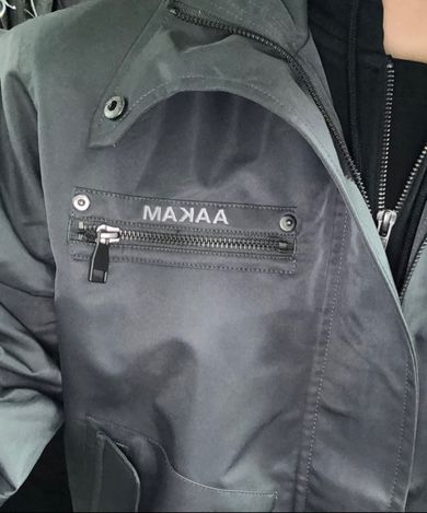 MUSINSA公式 | AAKAM High-Neck Button Jacket (Dark Gray)