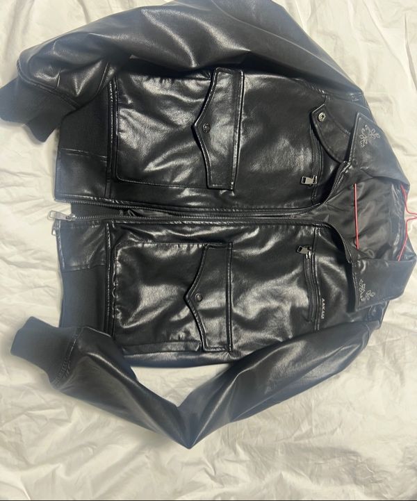 MUSINSA公式 | AAKAM Western Collar Leather Jacket (Black)