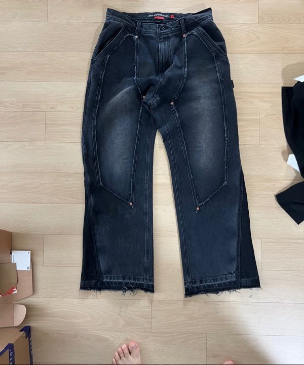 MUSINSA | ANDERSSON BELL Rodeo Carpenter Wide Jeans apa792m (BLACK)