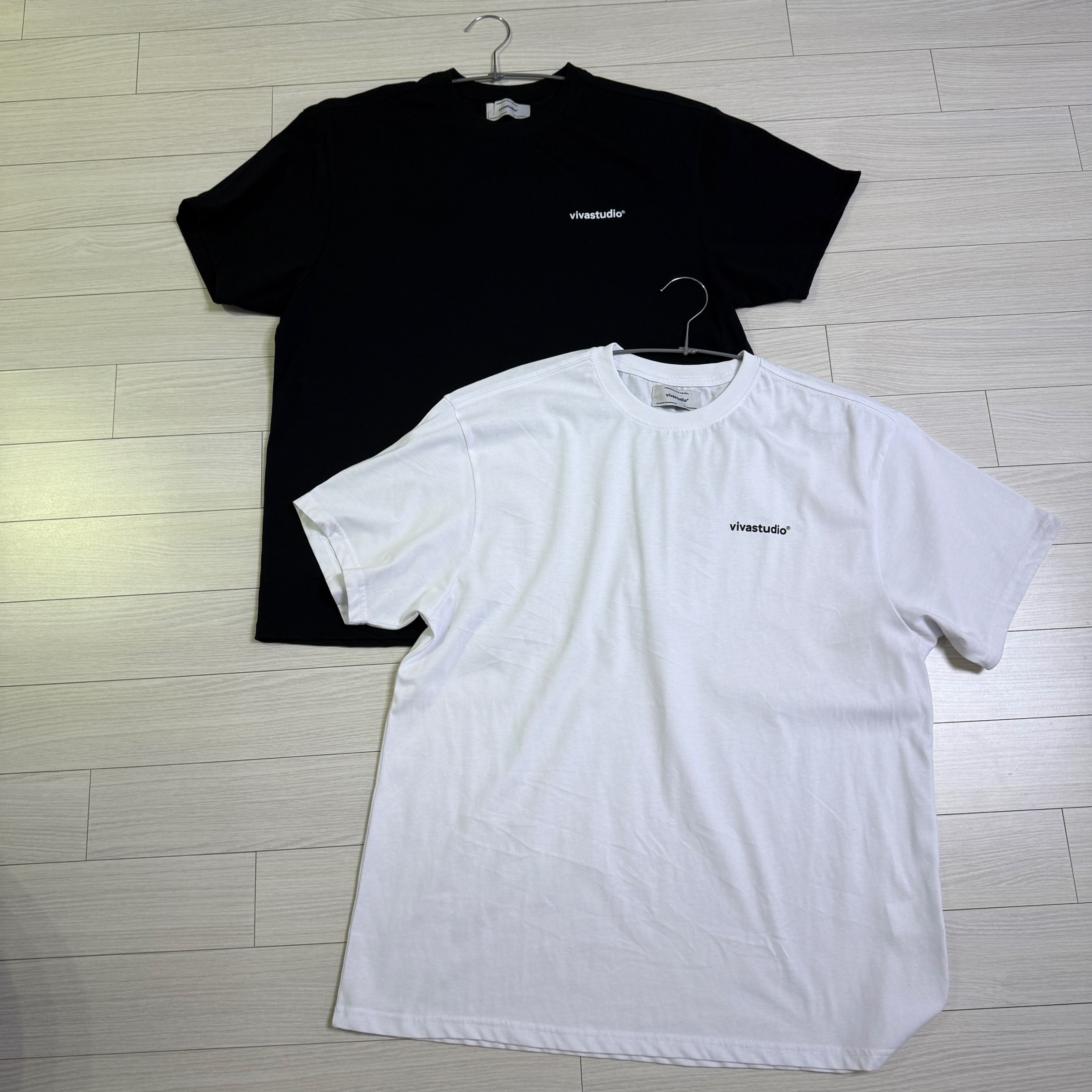 【vivastudio】BASIC SYMBOL T-SHIRT MUSINSA | VIVASTUDIO BASIC LOGO T SHIRT 2PACK [WHITE / BLACK]