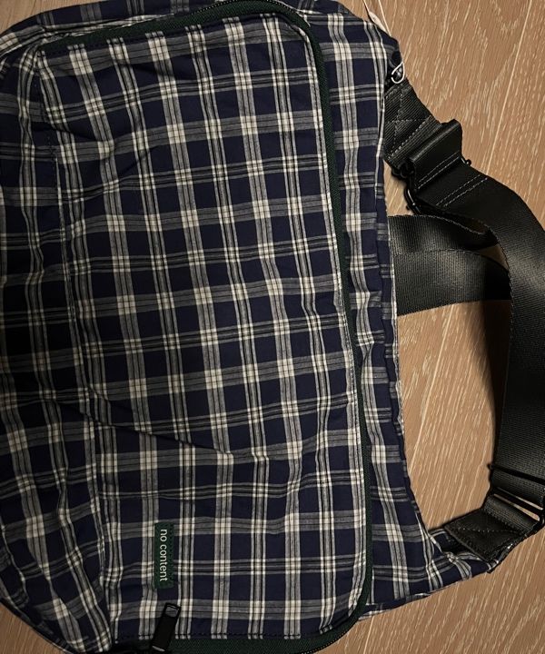 MUSINSA | NOCONTENT 180. Square Multi Bag _ Navy Check