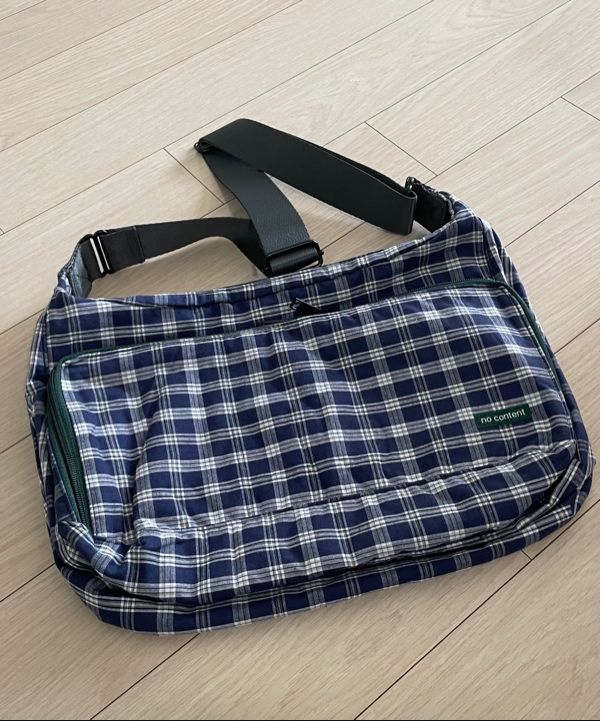 韓国商品/NOCONTENT Square Multi Bag MUSINSA | NOCONTENT 180. Square Multi Bag _ Navy Check