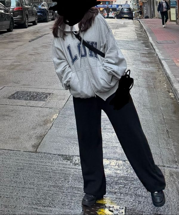 MUSINSA | LOW CLASSIC LOW SOFT SWEAT ZIP-UP HOODIE_MELANGE