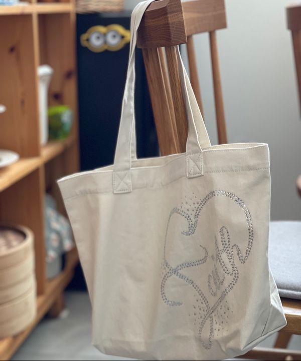 ★SCULPTOR★ Faith Rhinestone Eco Bag Washed Natural SC25S50 MUSINSA公式 | SCULPTOR Faith Rhinestone Eco Bag Washed Natural