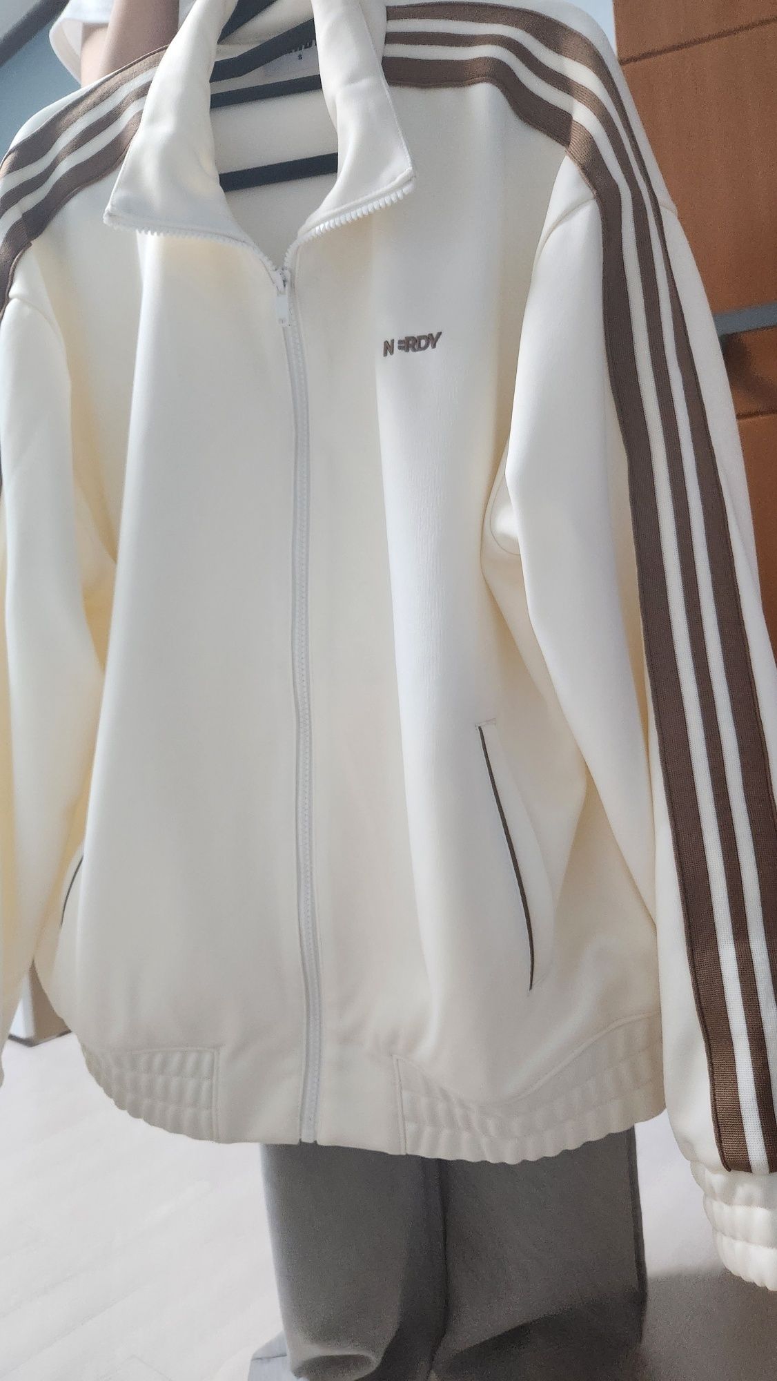 MUSINSA | NERDY Jacquard Tape Track Top (25SS) Ivory