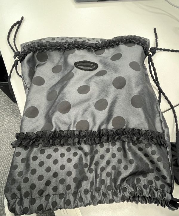 韓国 MUSINSA typeservice Dotted Bag MUSINSA | TYPESERVICE Ruffled Dotted Bag [Black]