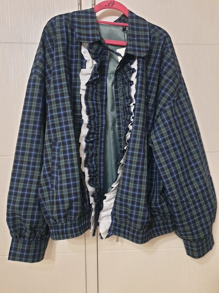 ブルゾン RONRON VINTAGE RUFFLE BLOUSON 5BJH735 MUSINSA | RONRON VINTAGE RUFFLE BLOUSON GREEN CHECK