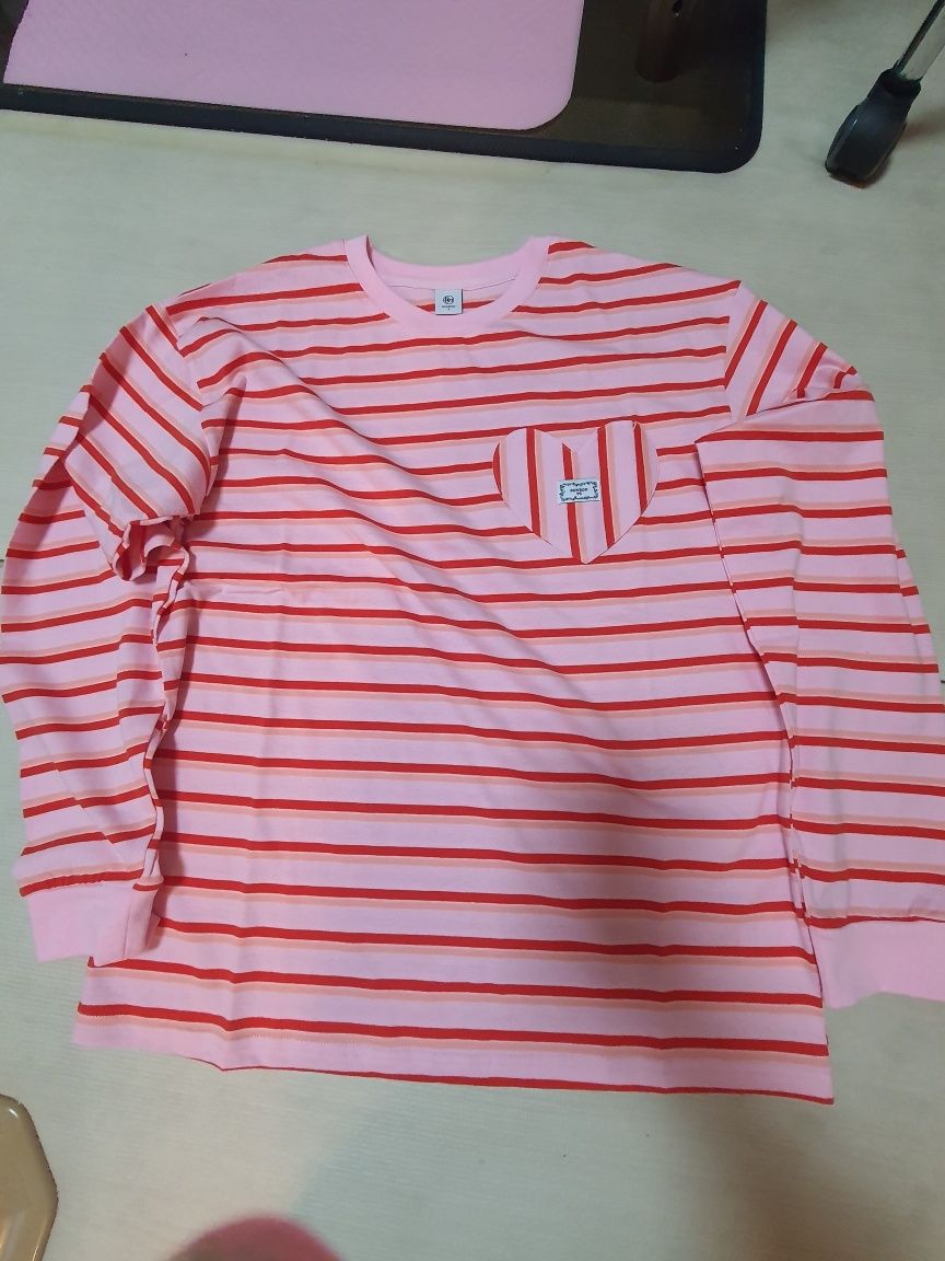 MUSINSA公式 | RONRON MULTI STRIPE HEART POCKET OVER FIT LONG