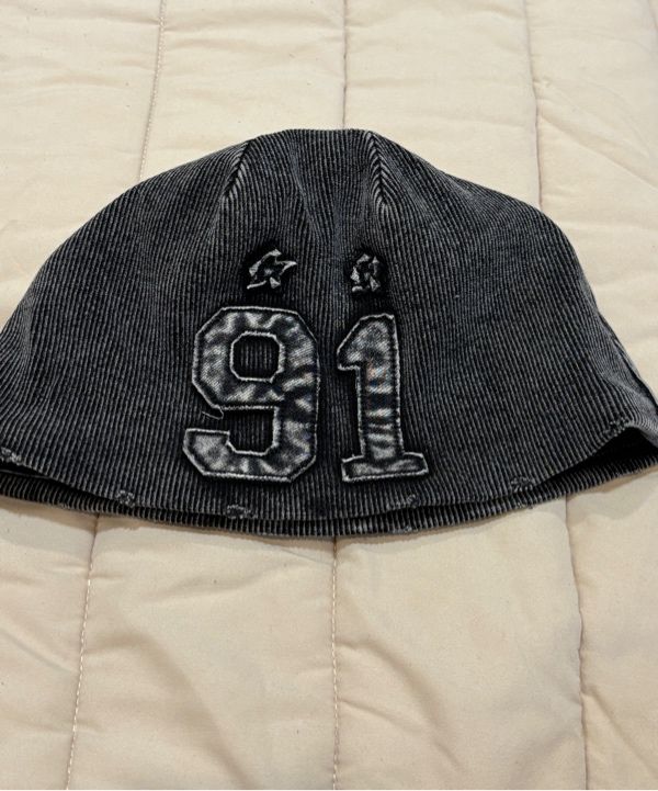 MUSINSA | BADBLOOD Rusty Denim Beanie - Blue