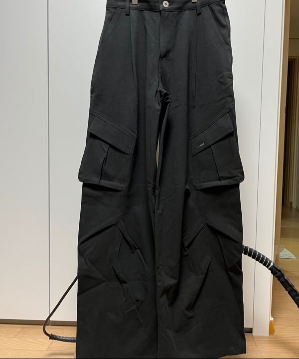 ◆MISEKI SEOUL◆ Pintuck wide pants CHARCOAL MSK2403011CH MUSINSA | MISEKI SEOUL Pocket pintuck wide pants CHARCOAL