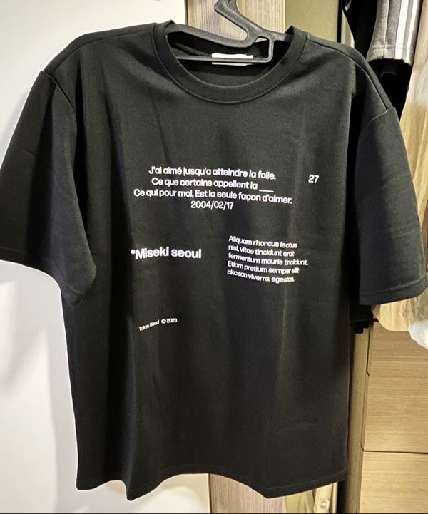 MUSINSA | MISEKI SEOUL Miseki typography short sleeves BLACK