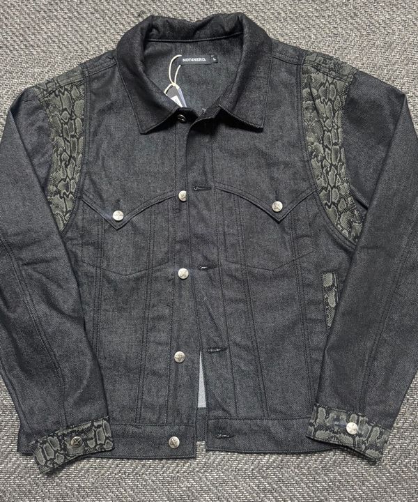 美品★ MOUTON LAYERED DENIM JACKET MUSINSA公式 | NOT4NERD Python Layered Denim Jacket - Black