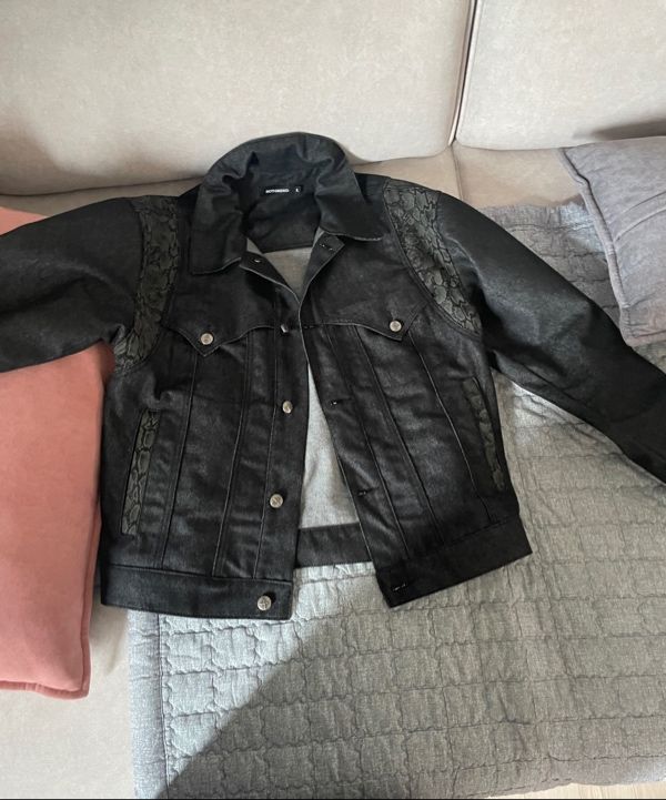 MUSINSA公式 | NOT4NERD Python Layered Denim Jacket - Black