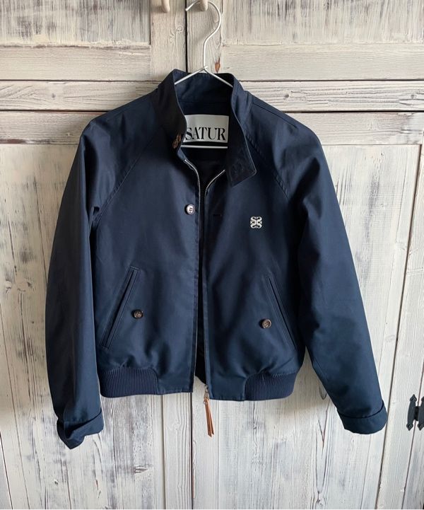 MUSINSA | SATUR (W) Lecce Cotton Harrington Jacket Classic Navy