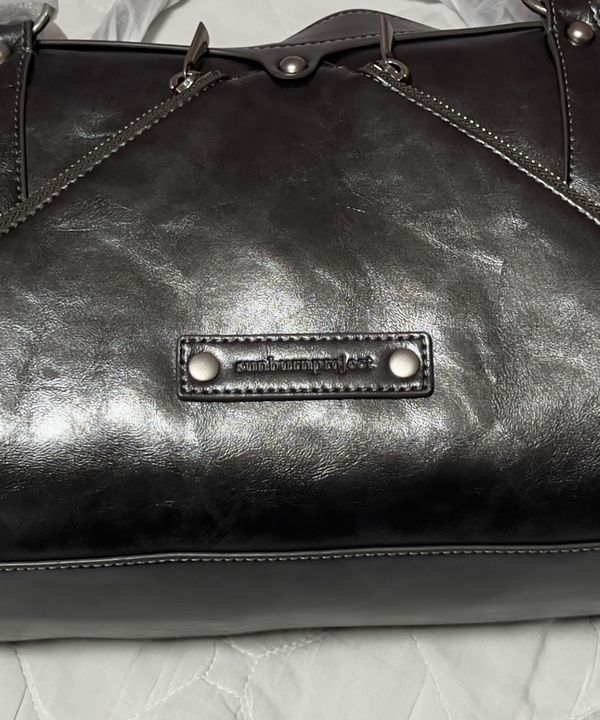 MUSINSA | SUNBURN PROJECT Faux Leather M.O.S Bag, SKY BLUE
