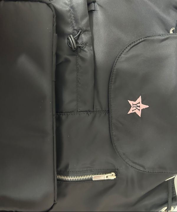 ★Wai Kei★ Nylon Star Mini Backpack Black YKBE01AC08-2 Nylon Star Mini Backpack BLACK - waikei