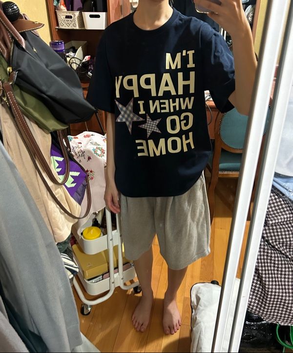 MUSINSA公式 | WAI KEI I am HAPPY short sleeve t-shirt white