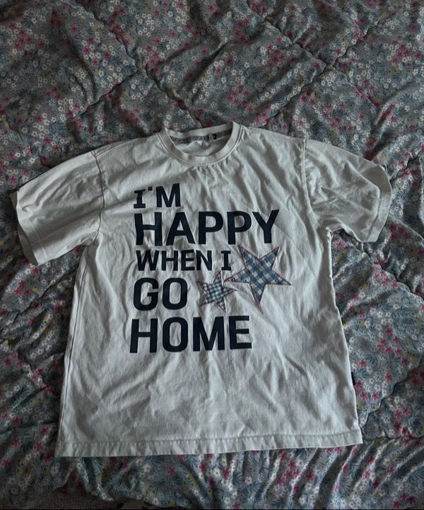◆Wai Kei◆ It is time to HAPPY Short Sleeve T-shirt White MUSINSA | WAI KEI I am HAPPY short sleeve t-shirt white