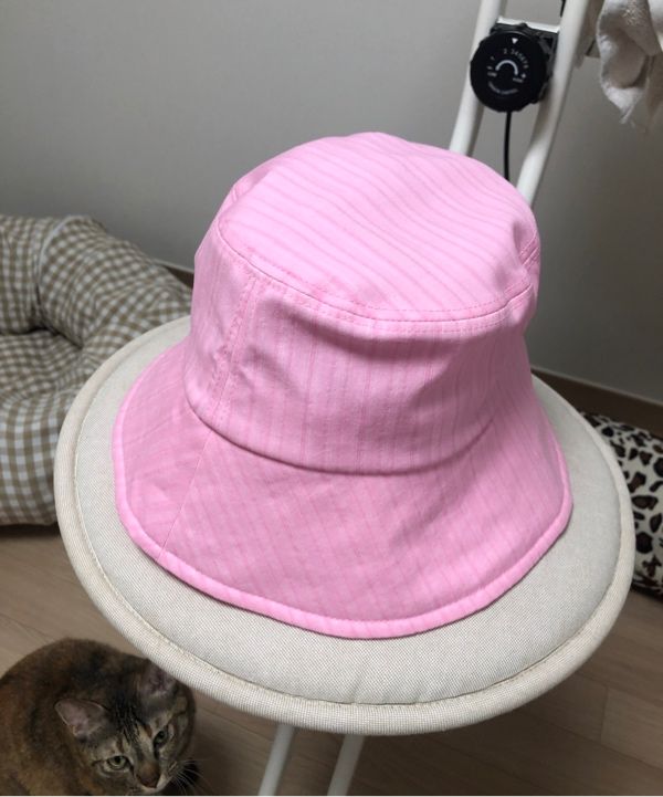MUSINSA公式 | SINOON Stripe Bucket Hat (Pink)