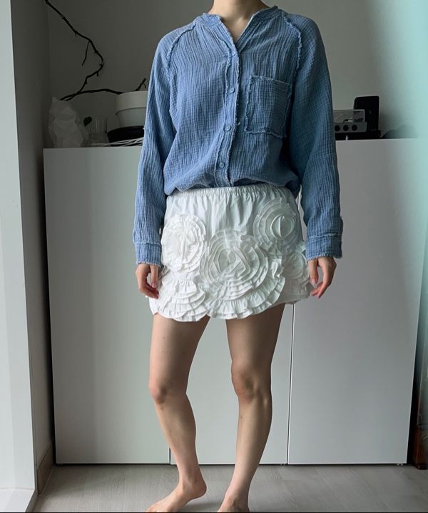 MUSINSA公式 | SINOON [Hearts2Hearts JUUN wearing] Rose Frill Mini