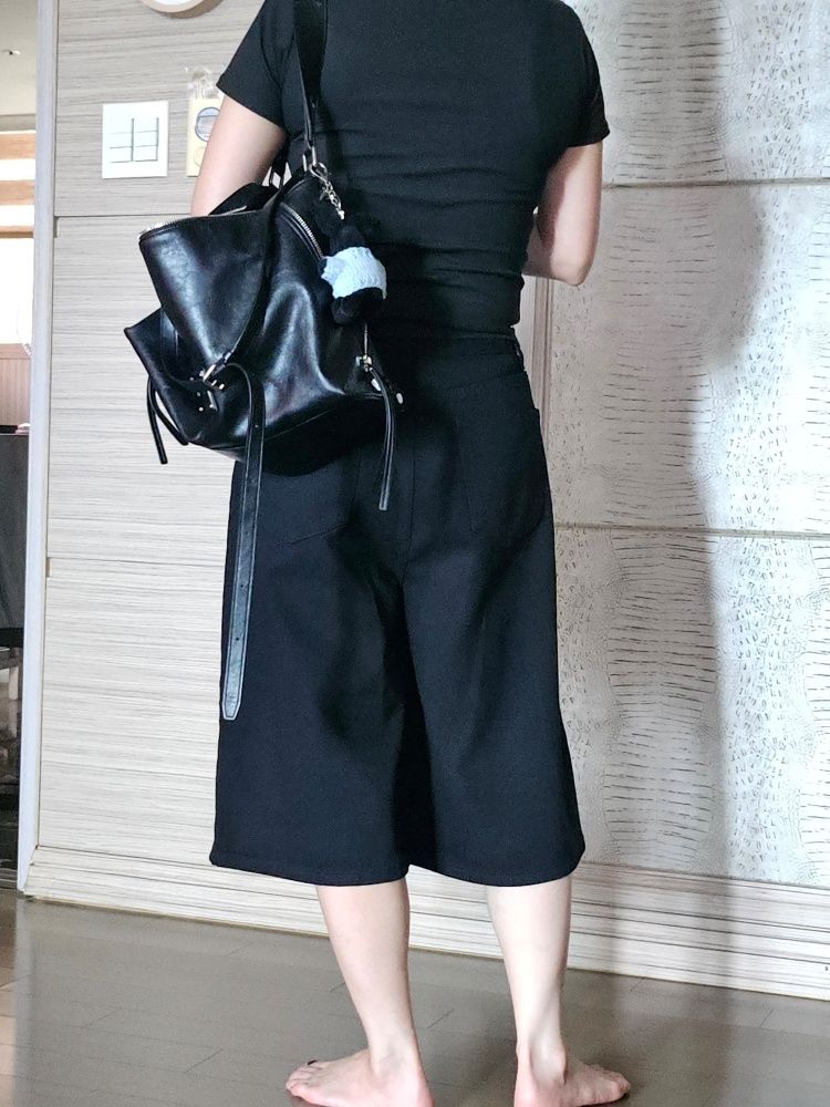 Matin Kim 黒 バッグ MUSINSA公式 | MATIN KIM SIDE ZIPPER SHOULDER BAG IN BLACK