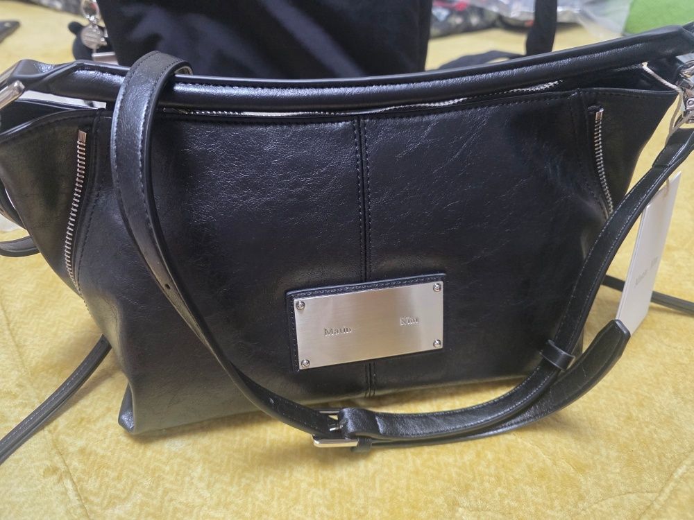 MUSINSA公式 | MATIN KIM SIDE ZIPPER TWO WAY BAG IN BLACK