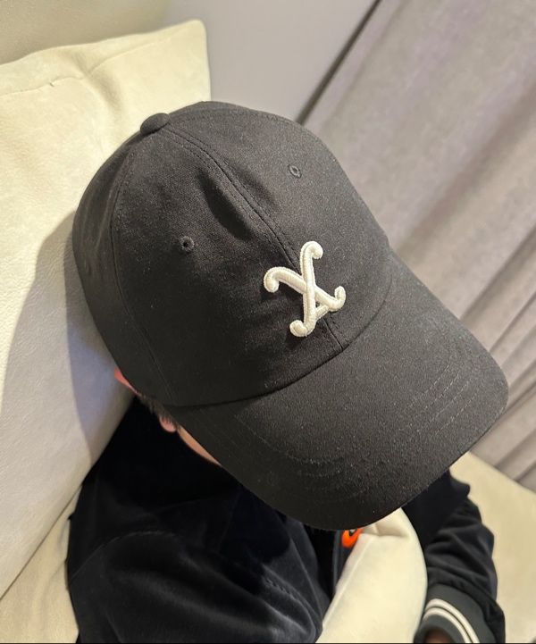 ☆VARZAR☆ VA Curved 3D Logo Ball Cap Black varzar1607 VARZAR VA Curved 3D Logo Ball Cap Black Baseball Cap Japan