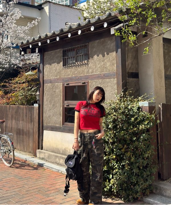 MUSINSA | HOODHOOD HD Chain Embroidery Denim Pants Camo