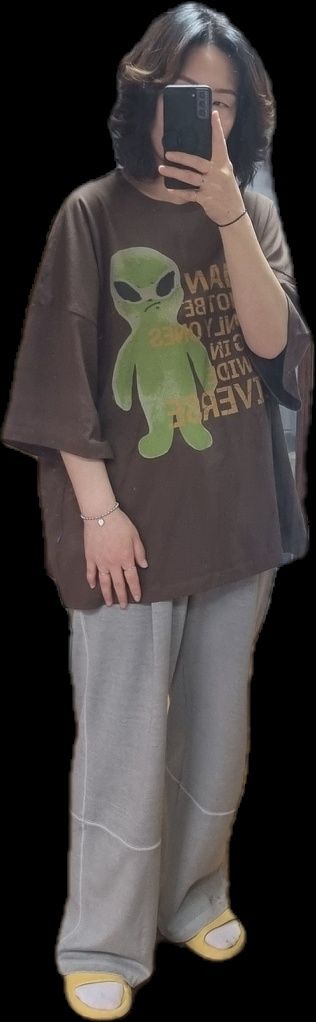 MUSINSA | HOODHOOD Alien slogan overfit short sleeve t-shirt