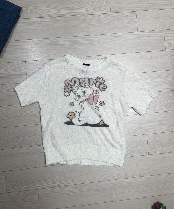 Tシャツ・カットソー LUV IS TRUE MARIE BOUCLE KNITSKY BLUE MUSINSA | LUV IS TRUE [MARIE] BOUCLE KNIT(SKY BLUE)